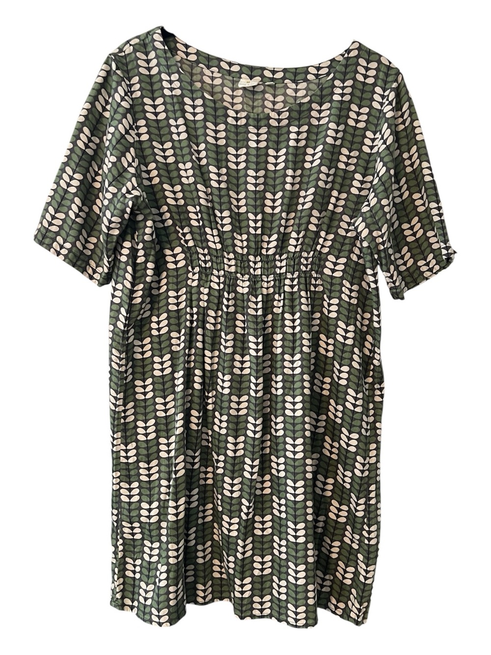 Orla Kiely x Uniqlo Green & Gray Stem Tunic Dress Size Large